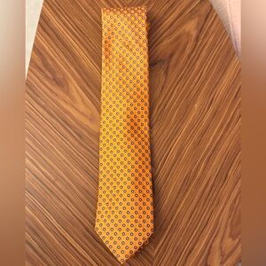 Eagle 100 percent Silk Orange Patterned Men's Tie